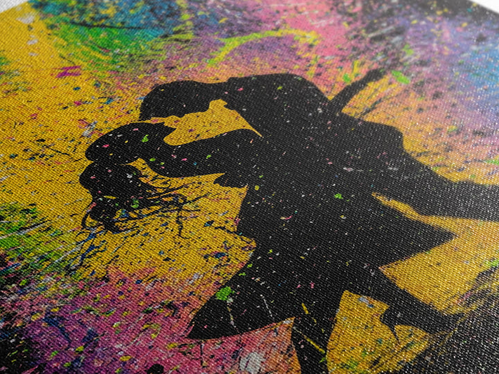 Couple Dancing Painting Canvas Print, Wood Frame Art, Couple Painting, Art For Couples, Wedding Gift, Engagement Gift Idea