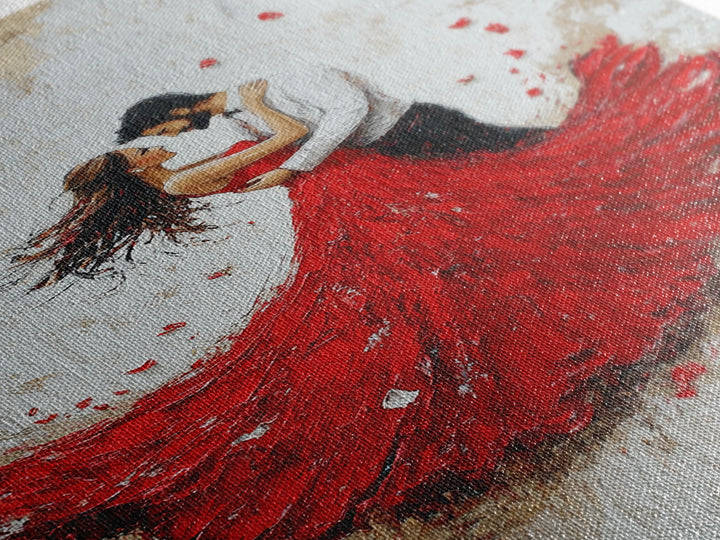 Couple Dancing Framed Canvas Print, Couple Wall Art, Wedding Gift, Dancing Wall Art, Dance Studio Decor, Engagement Gift Idea, Dancing Art