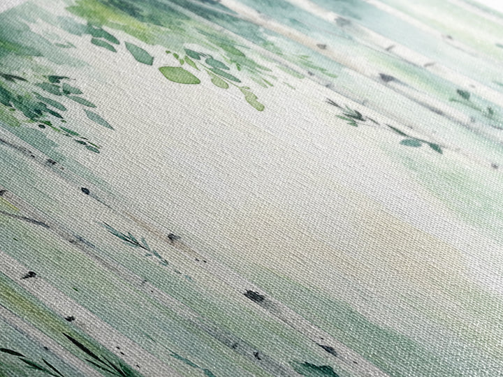 Aspen Trees Oil Painting Canvas Print, Autumn Aspens Print, Muted White Tree Wall Art Country Farmhouse Wall Art Birch Tree Art