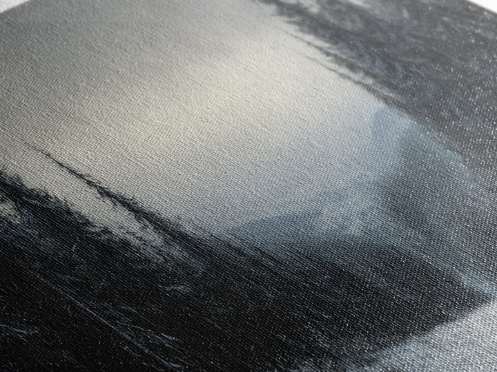 Bleak Winter Landscape Painting Print, Wood Framed Wall Art, Landscape Painting Original, Panoramic Wall Art, Horizontal Large Art