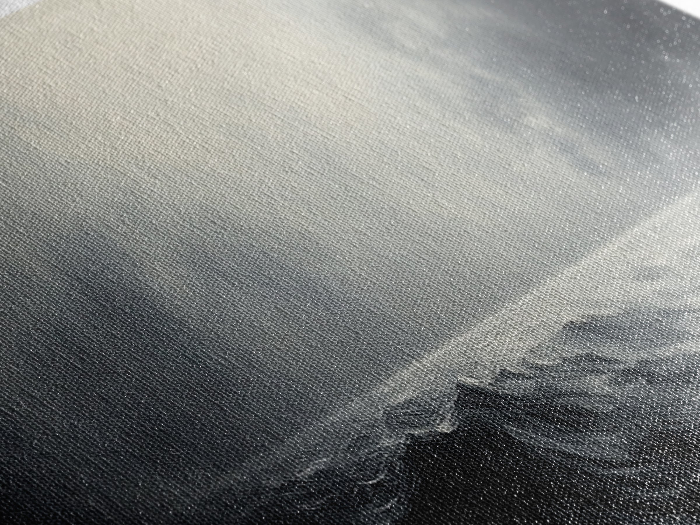 A storm rolls in over the ocean, framed canvas print - wood framed wall art - seascape painting - ocean painting