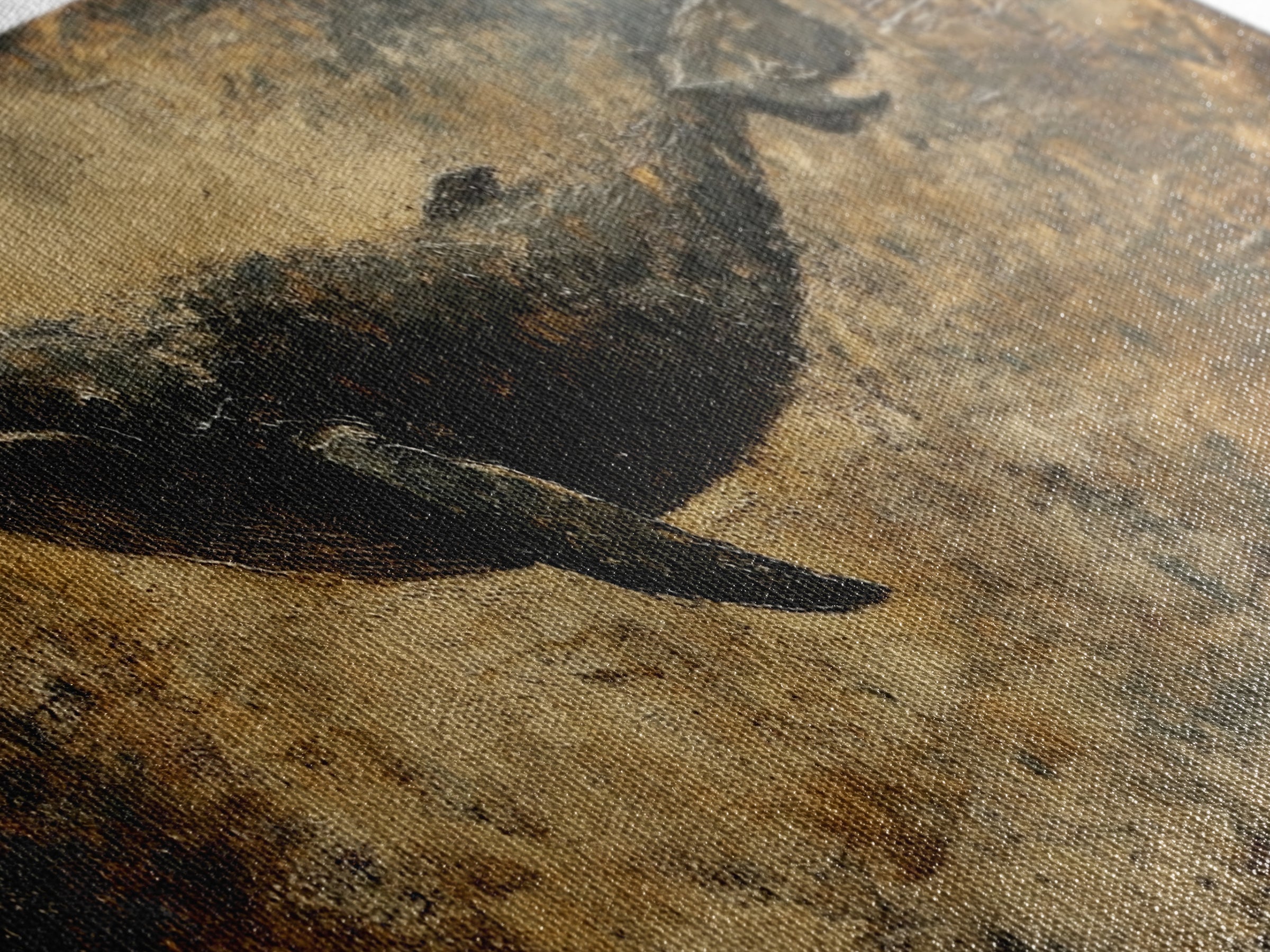 Panoramic Exra Wide Horizontal Whale Painting Print, Canvas Art, Nautical Home Decor, Wabi Sabi Whale Art, Whale Decor
