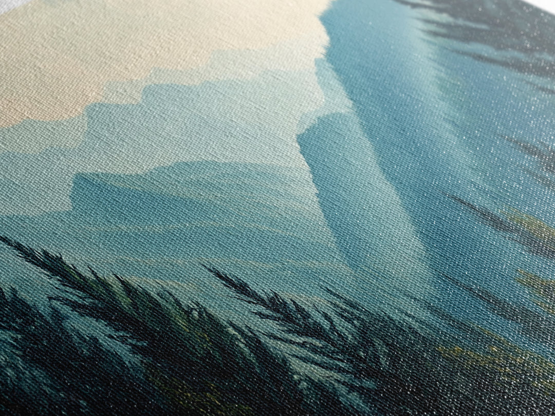 Mountain Painting Print, Mountain Art, Panoramic Wall Art, Extra Wide Horizontal Art, Ultra Wide Wall Art, Blue Ridge Mountains Painting