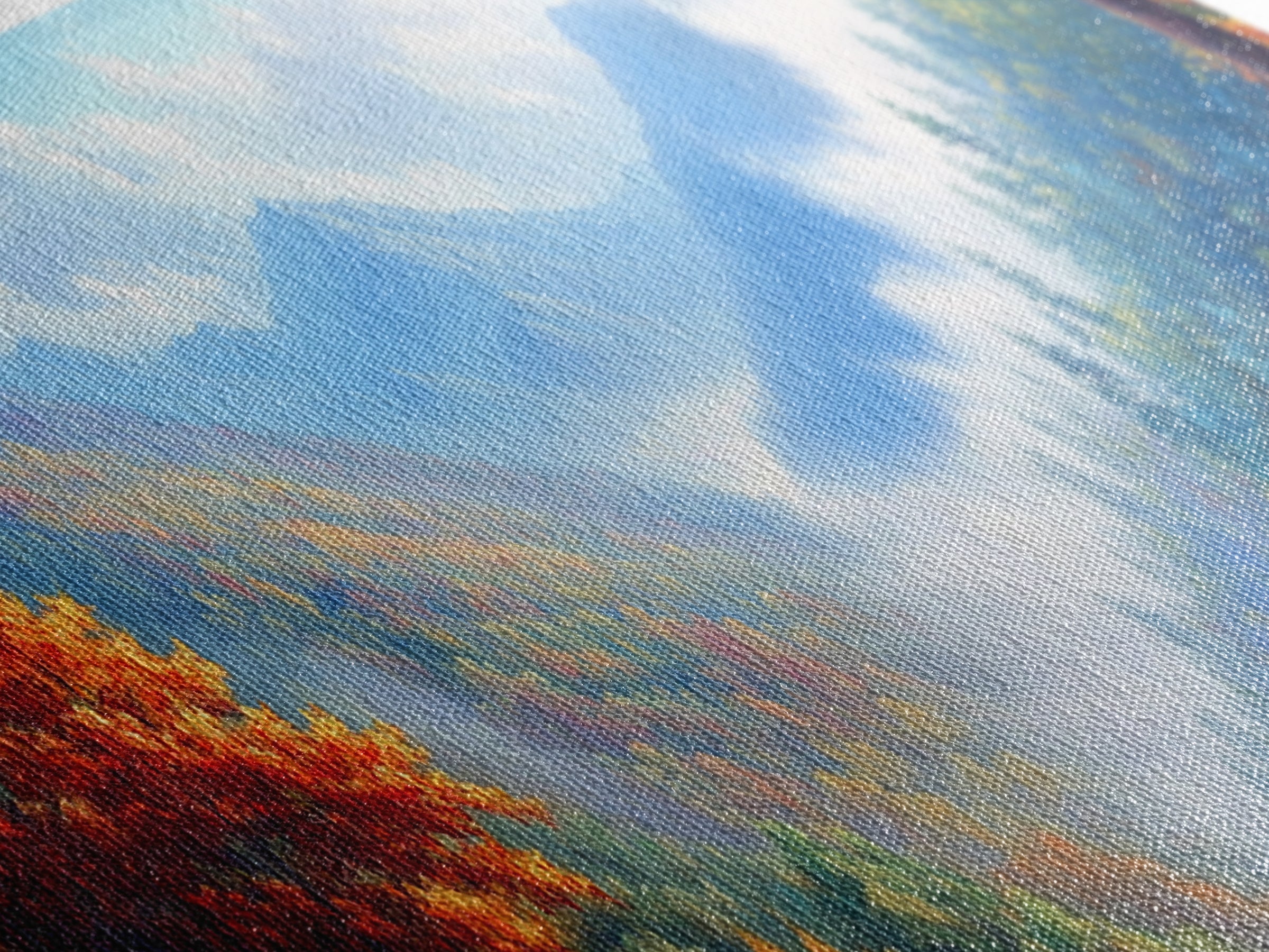 River Forest Landscape Wall Art on Canvas, Panoramic Smoky Mountains Canvas Wall Art, Framed or Unframed, Ready To Ship Horizontal Art