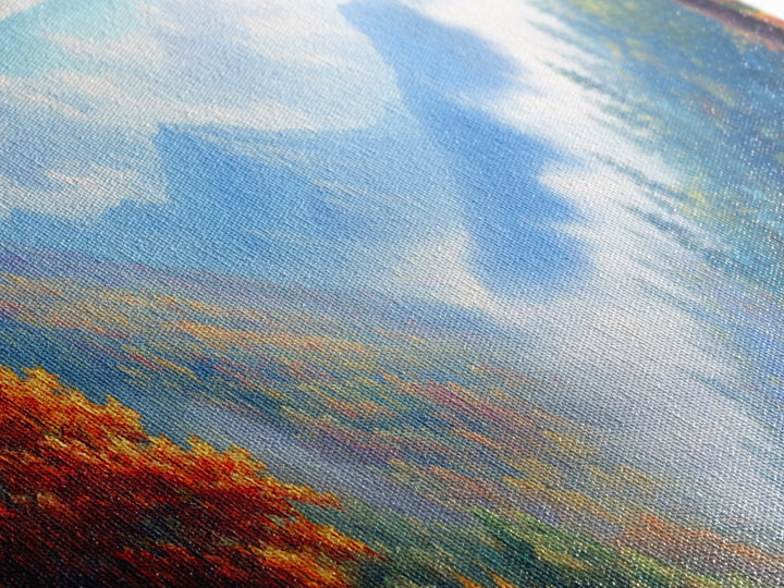 River Forest Landscape Wall Art on Canvas, Panoramic Smoky Mountains Canvas Wall Art, Framed or Unframed, Ready To Ship Horizontal Art