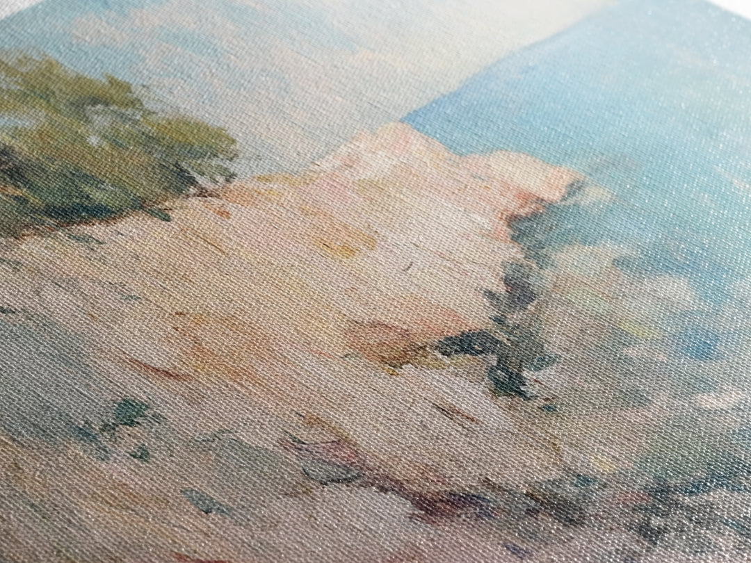 Cliffs Of Moher Oil Painting Print, Boho Whimsical Nautical Landscape Painting Print, Seascapes Wall Art, Kitsch Decor, Eclectic Art