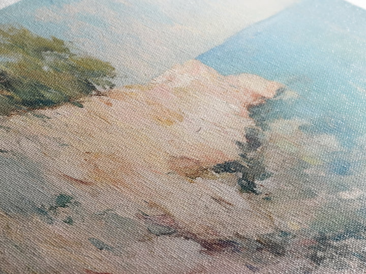 Cliffs Of Moher Oil Painting Print, Boho Whimsical Nautical Landscape Painting Print, Seascapes Wall Art, Kitsch Decor, Eclectic Art