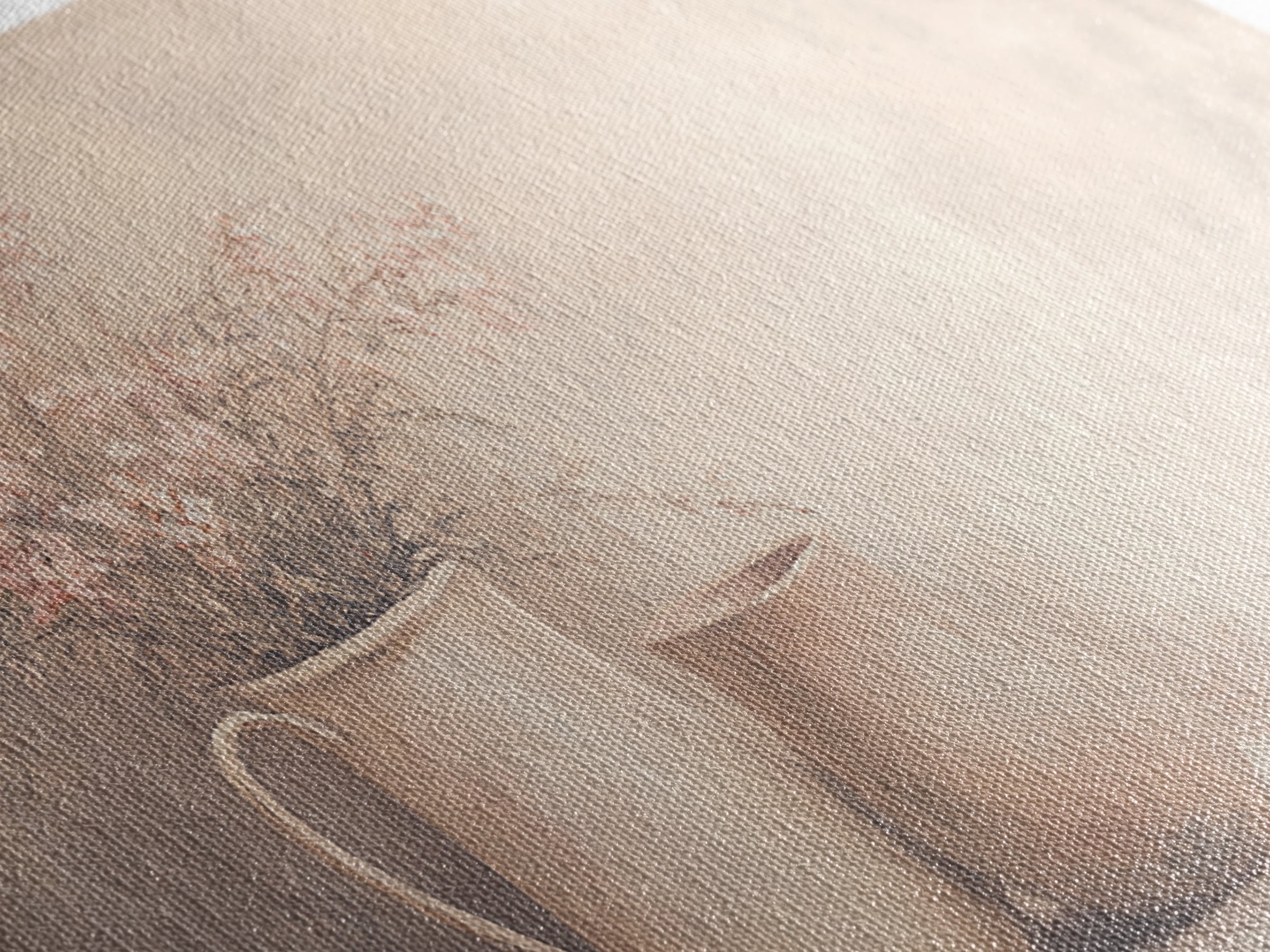 Beautiful Still Life Oil Painting Canvas Print, Boho Wall Art, Kitsch Home Decor, Kitchen Wall Art, Painting of Flower Pots