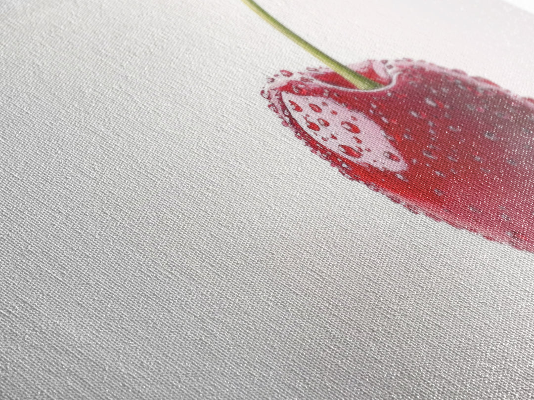 Cherry Wall Art Canvas Print, Cherry Photography Style Art, Cherry Photo Art, Kitchen Art, Kitchen Painting, Modern Art For Kitchen