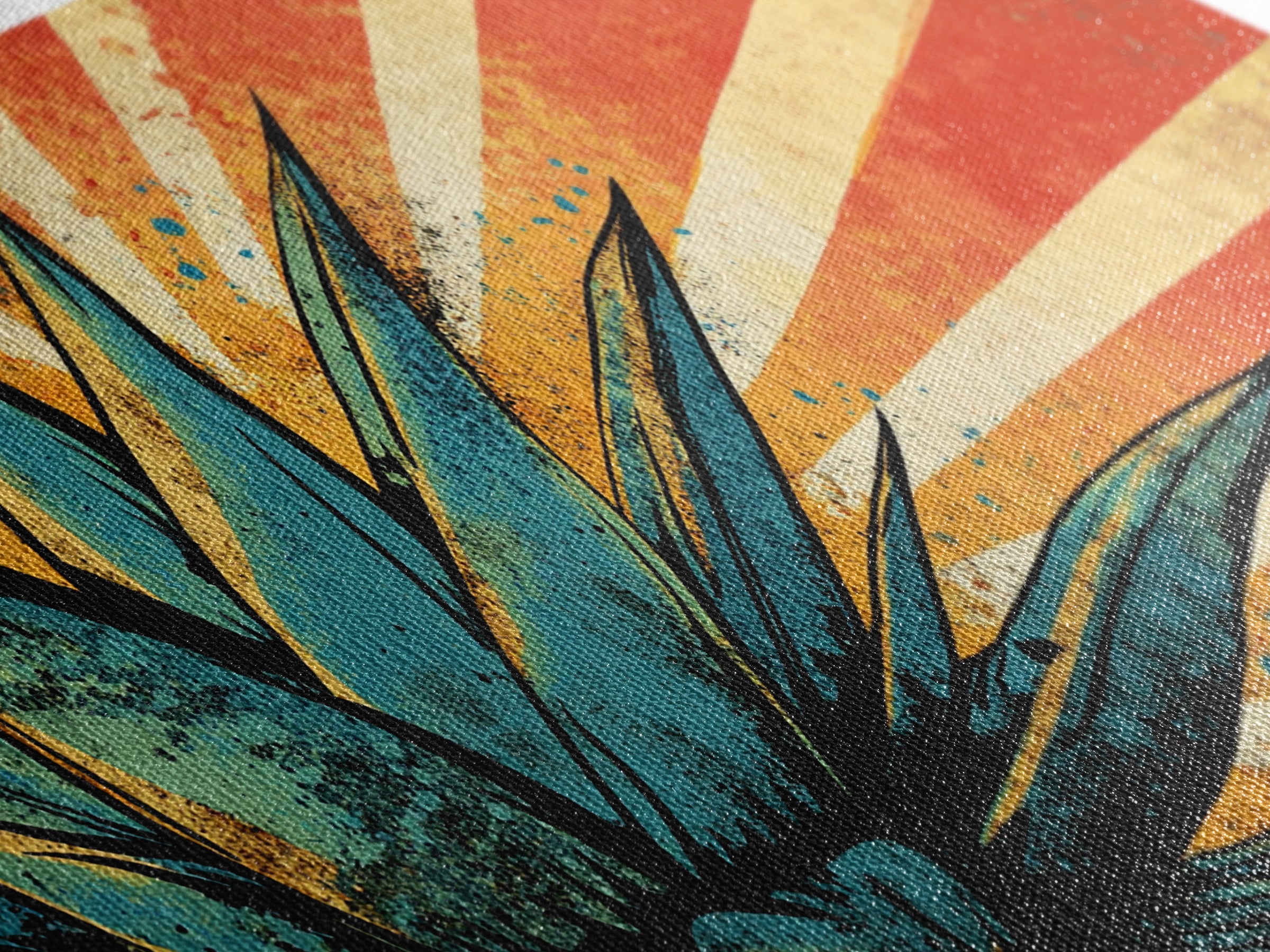 Blue Agave Pop Art Framed Canvas Print | Bar Decor | Bar Wall Art | Ready To Hang Wall Art | Home Decor | Office Decor | Agave Painting