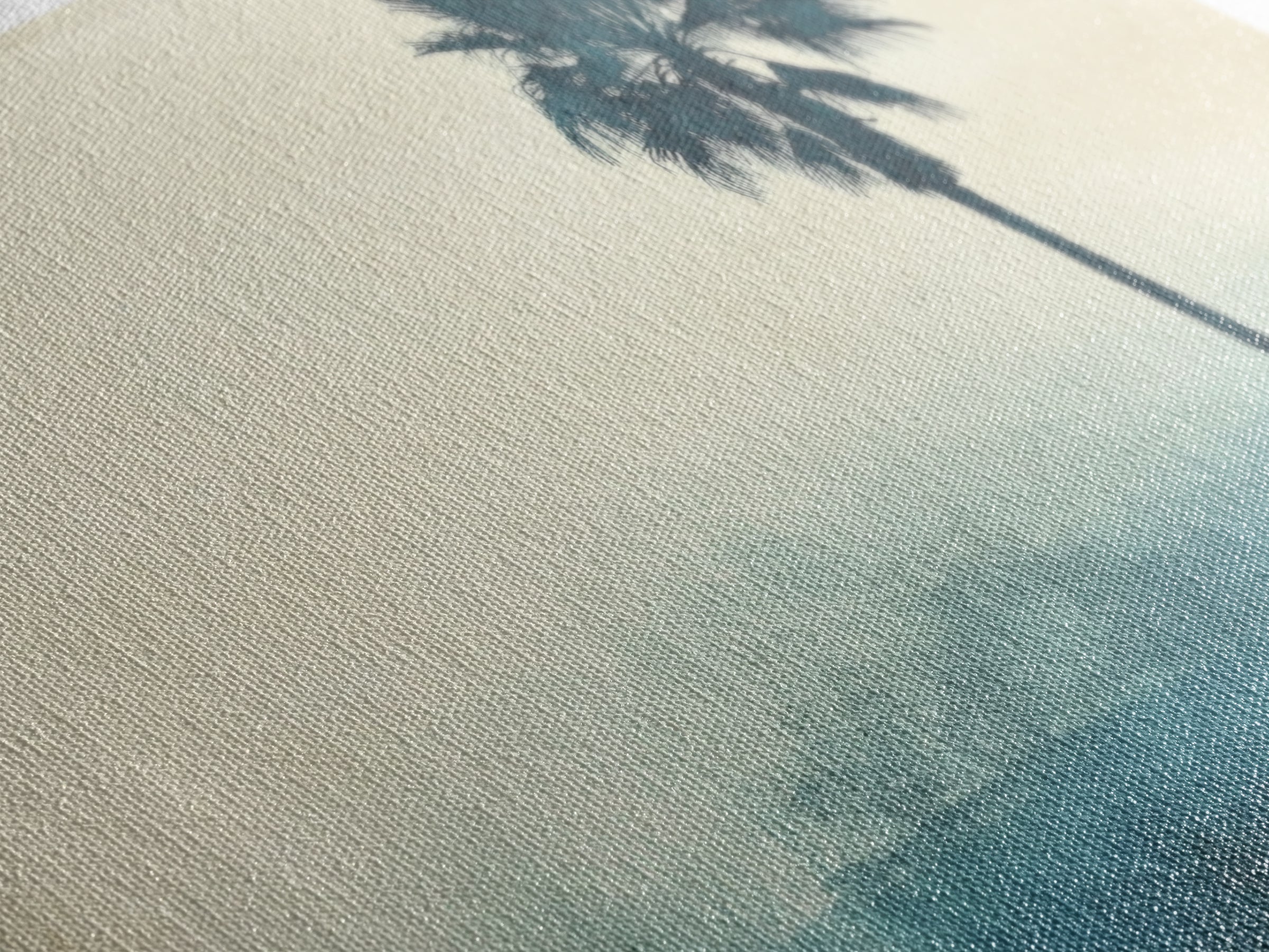 Abstract Palm Tree Nautical Oil Painting Canvas Print Ready To Hang