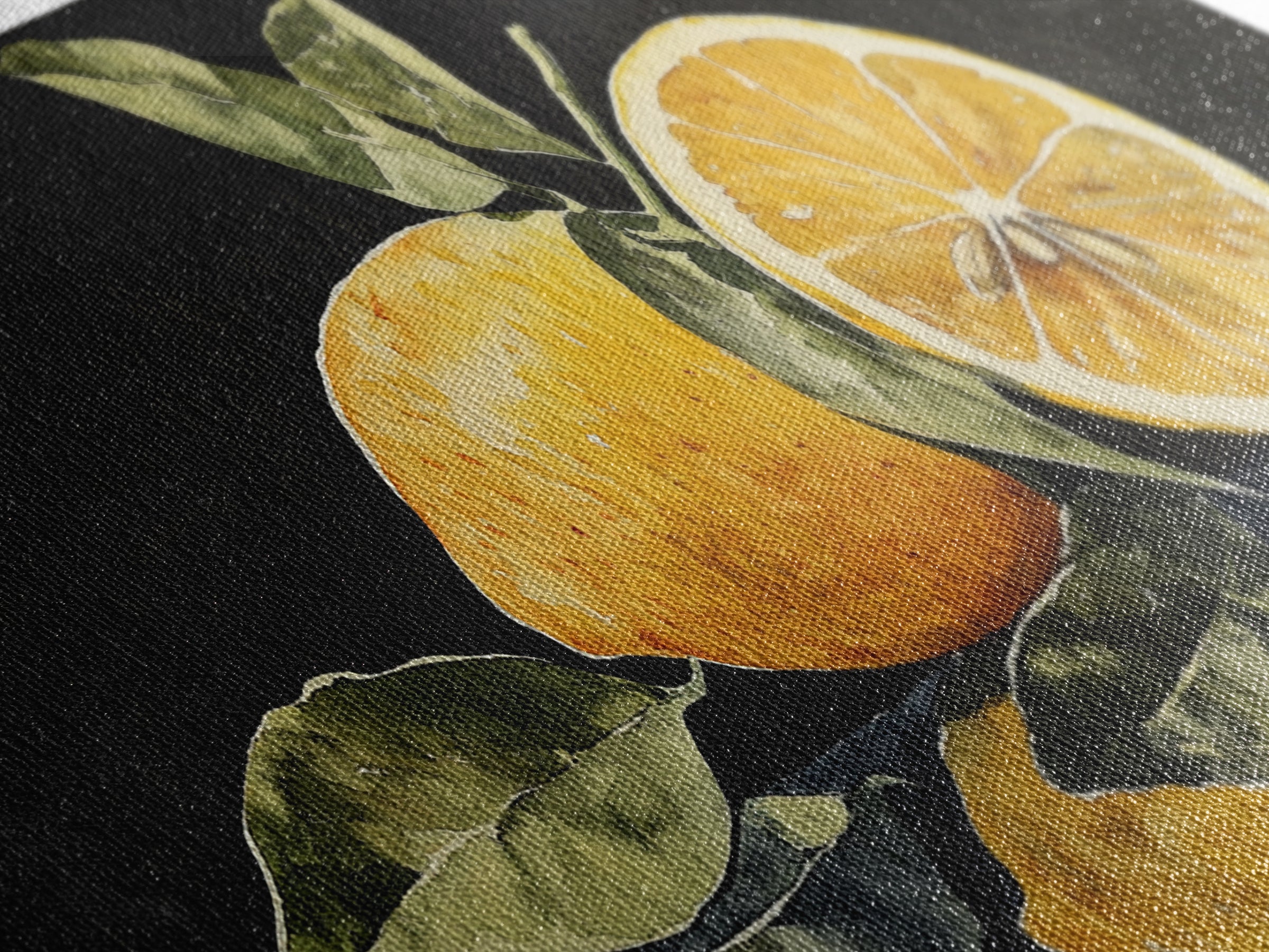 A Lemon and A Half - Framed Canvas Print - Kitsch Kitchen Decor - Kitchen Wall Art