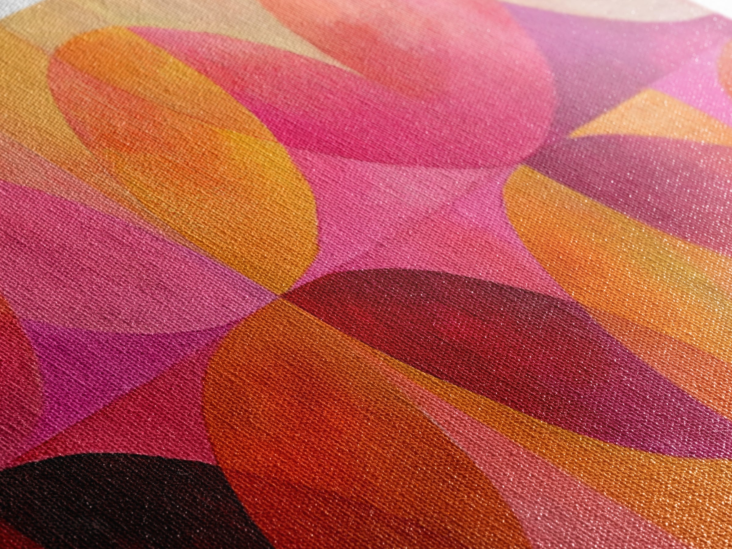 Abstract Geometric Wall Art, Pink Shapes, Preppy Dorm Room Wall Art, Wall Art For Girl's Room or Dorm