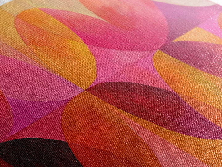 Abstract Geometric Wall Art, Pink Shapes, Preppy Dorm Room Wall Art, Wall Art For Girl's Room or Dorm