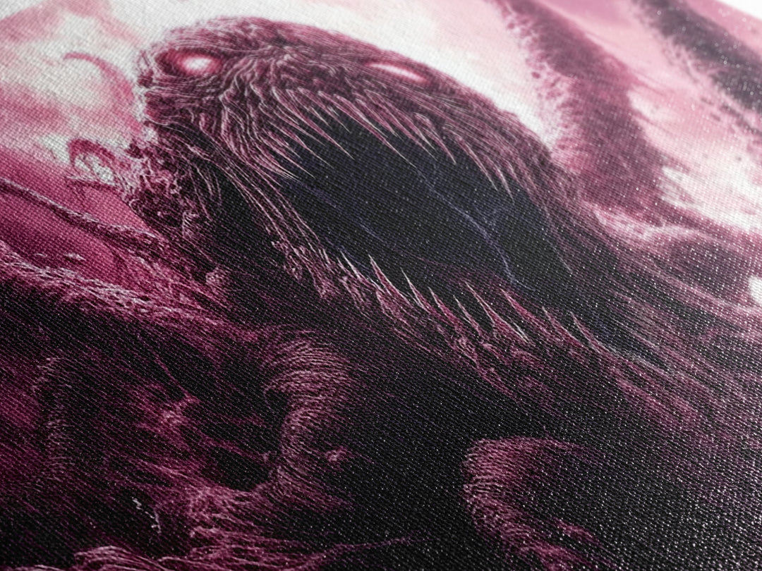 Cosmic Horror Wall Art Framed Canvas Print, Halloween Decor