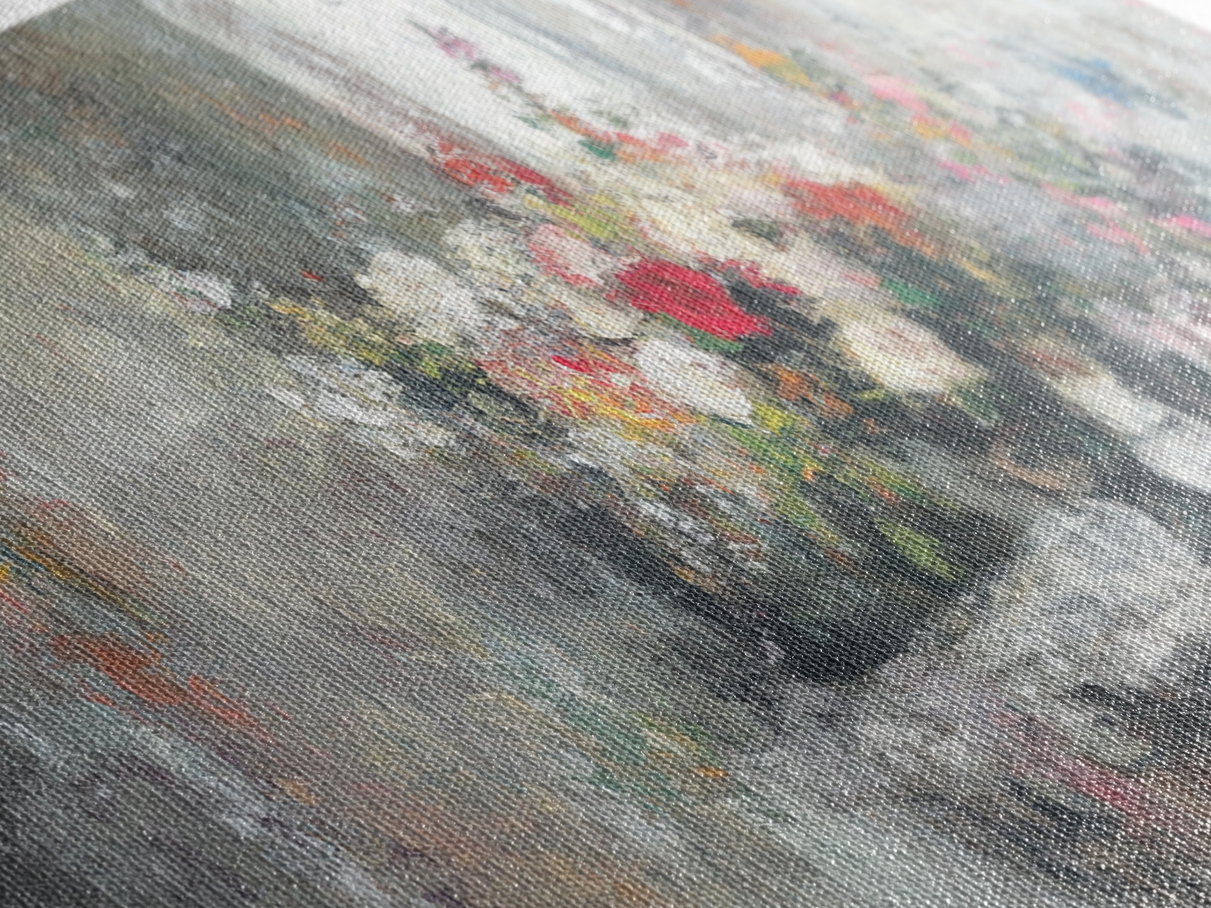 Canvas Print Oil Painting Still Life of Flowers, Wood Framed Art, Whimsical Home Decor, Floral Oil Painting, Flower Painting, Still Life Art