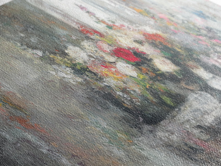 Canvas Print Oil Painting Still Life of Flowers, Wood Framed Art, Whimsical Home Decor, Floral Oil Painting, Flower Painting, Still Life Art