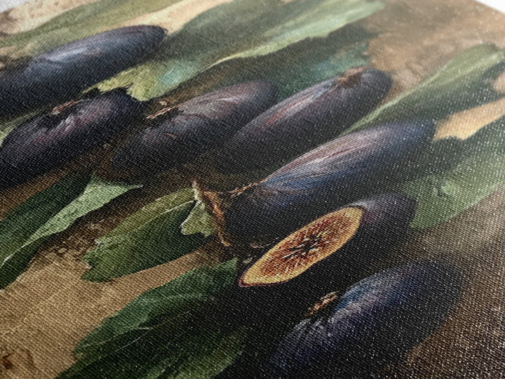 Canvas Print Fig Painting Still Life Rustic Kitchen Art Farmhouse Decor Botanical Print Food Review Wall Art