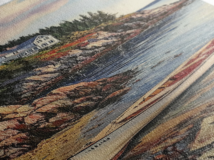 Canvas Print Rustic Farmhouse Art Deer Drinking Water In Forest Painting Tall Narrow Art Above Sofa Art Cozy Cabin Decor Above Bed Wall Art