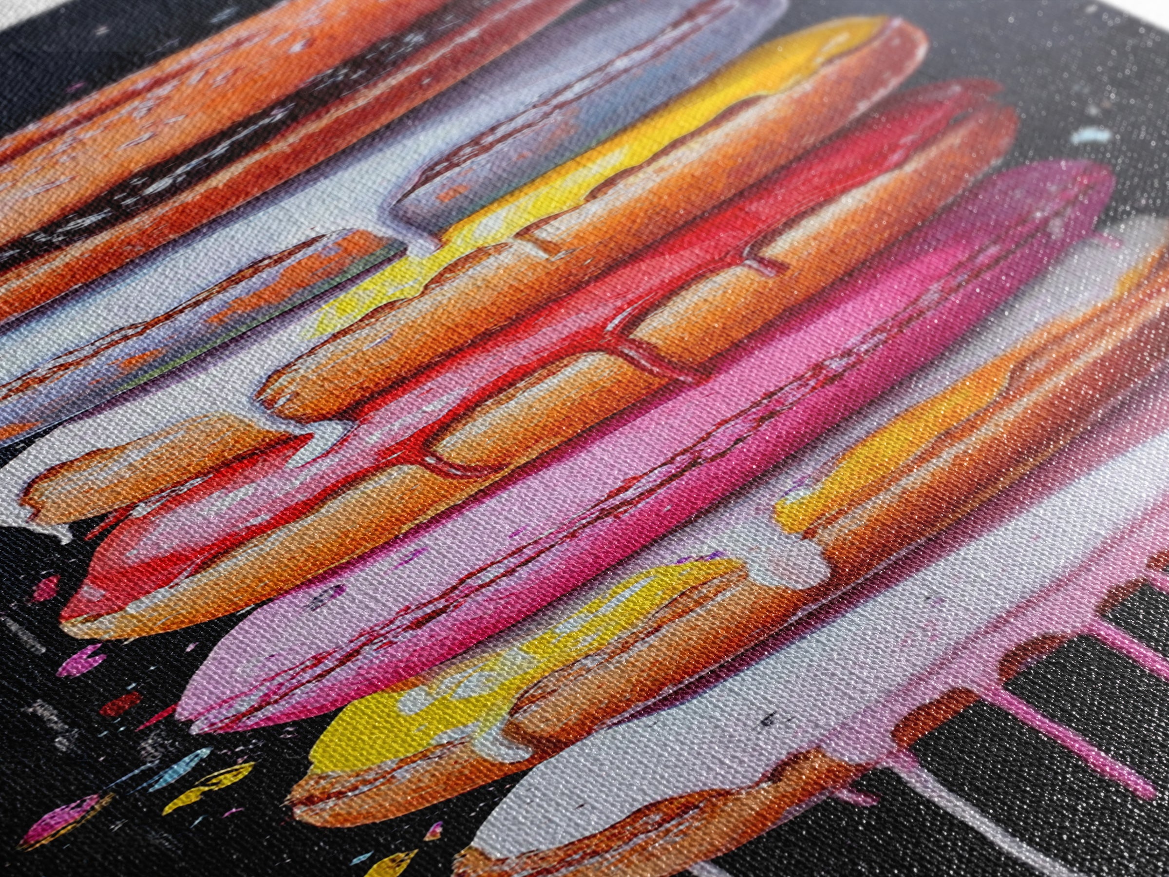 Cute Oil Painting Print of Macaroons - Kitchen Wall Art - Kitchen Decor - Framed Canvas Print - Preppy Kitchen Art - Girly Decor - Food Painting