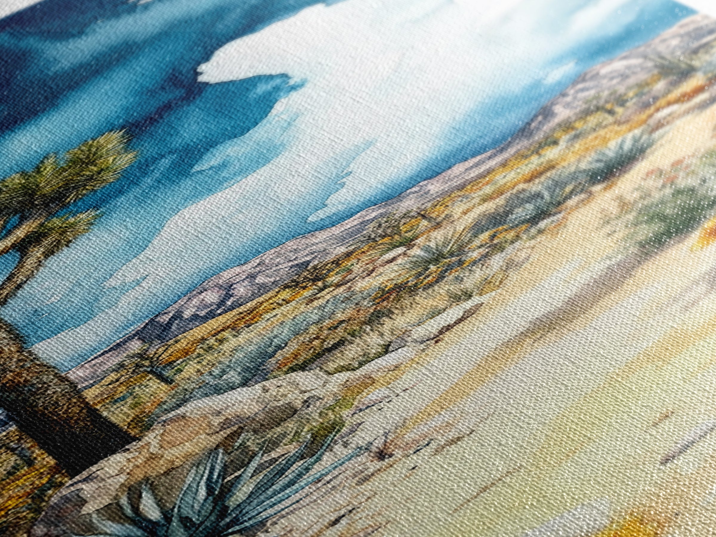 Joshua Tree California Watercolor Painting Print - California Art - Tall Skinny Art - Narrow Art - Joshua Tree Painting - Joshua Tree Art