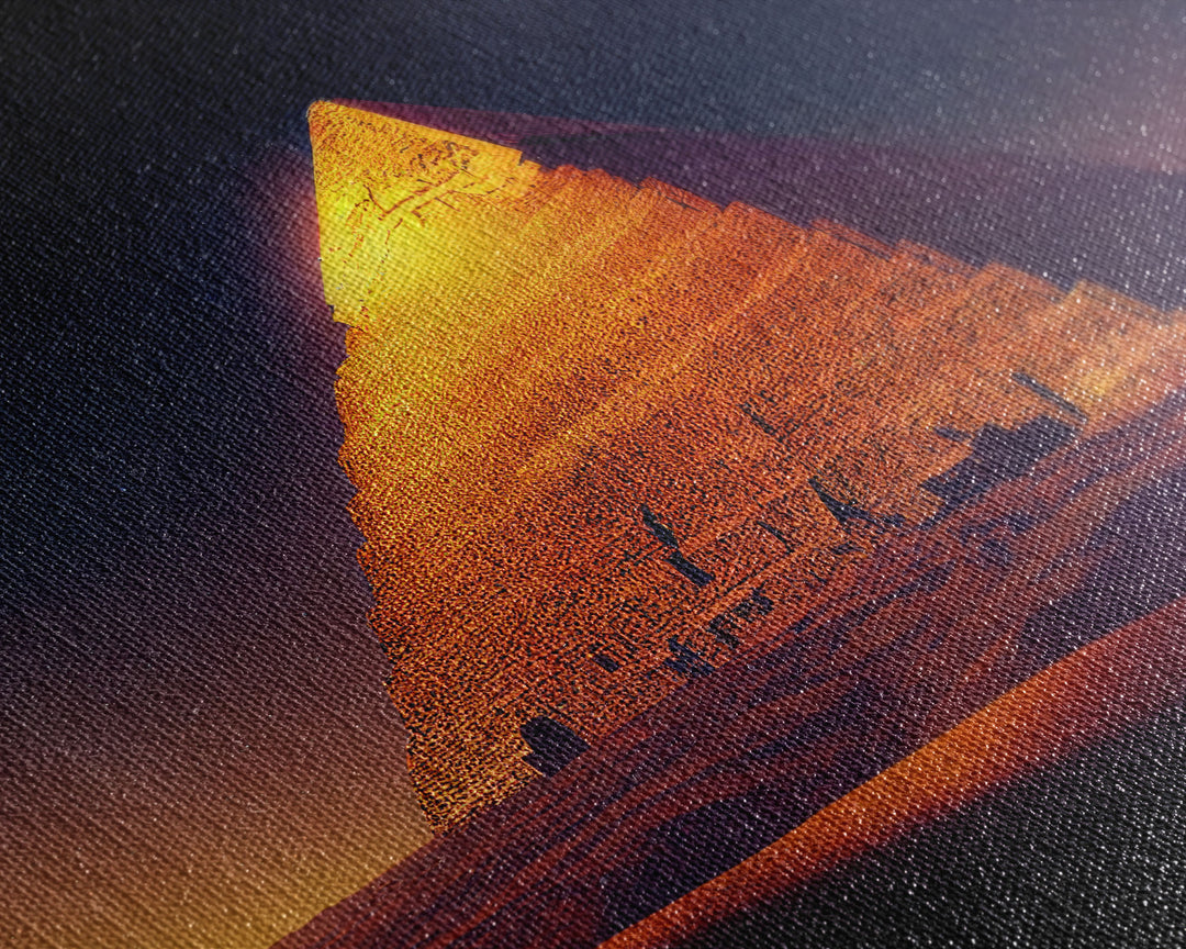 Pyramid Wall Art, Sands of Egypt, Ready To Hang Canvas Print, Framed Wall Art