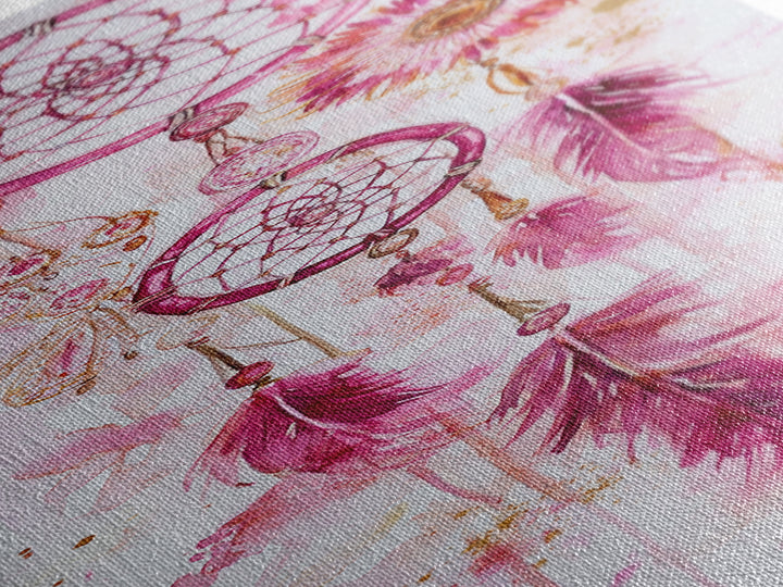 Dreamcatcher Boho Art Framed Canvas Print | Rustic Bedroom Decor | Tall Narrow Wall Art | Southwest Zen Painting | Gift Idea