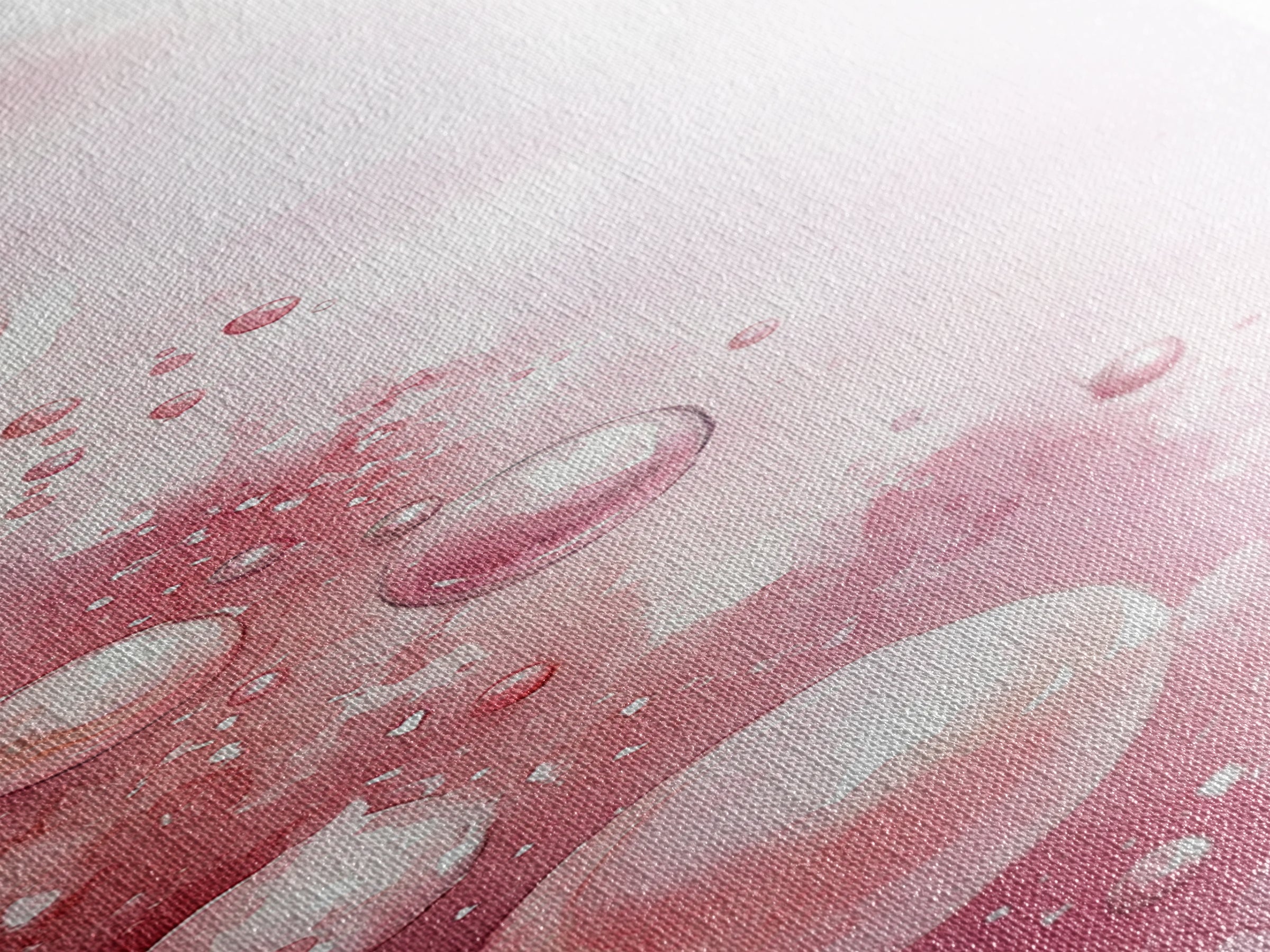 Bubble Abstract Framed Canvas Print Pink Abstract Art Minimalist Art Light Pink Wall Art Vertical Wall Art Living Room Art