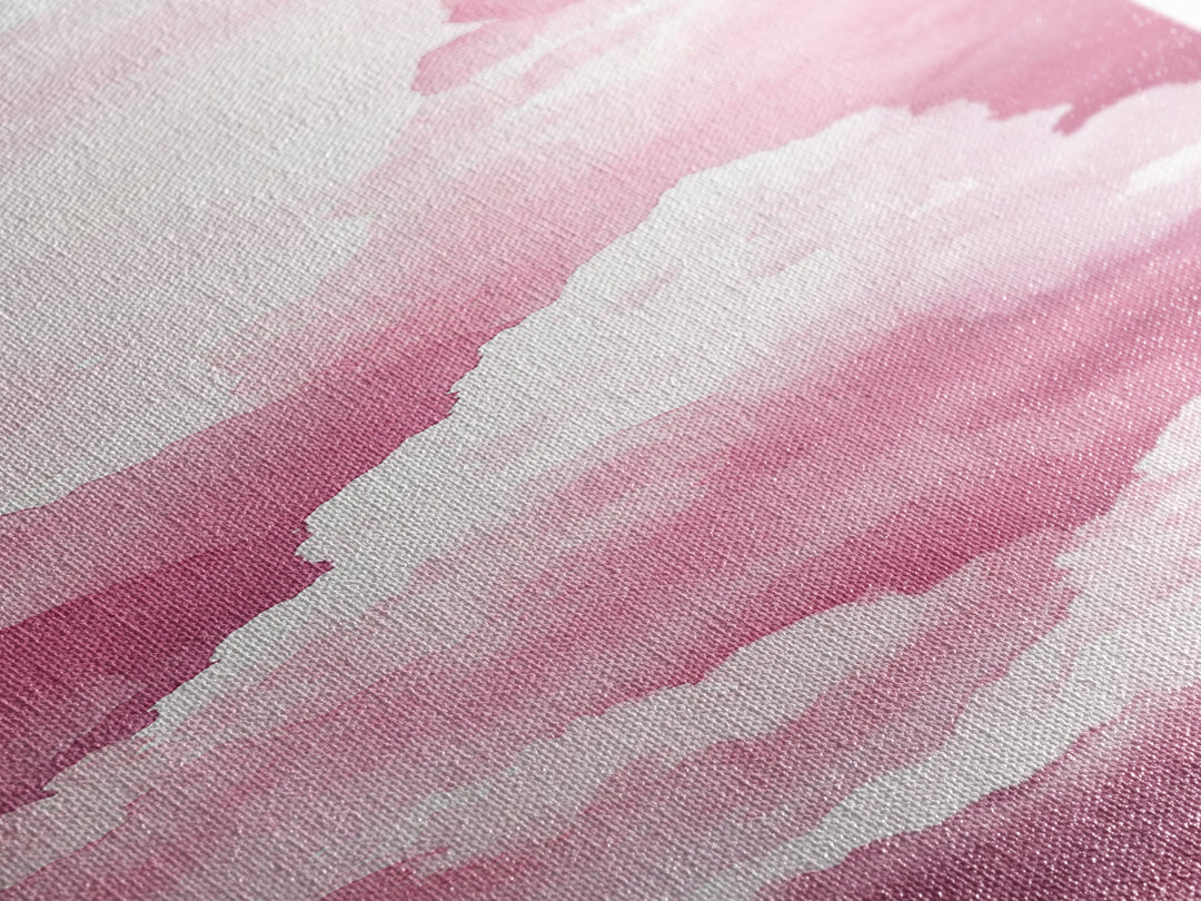 Dreamy Pink Clouds Canvas Print Light Pink Wall Art Vertical Living Room Art Minimalist Decor Bedroom Above Bed Wabi Sabi Art