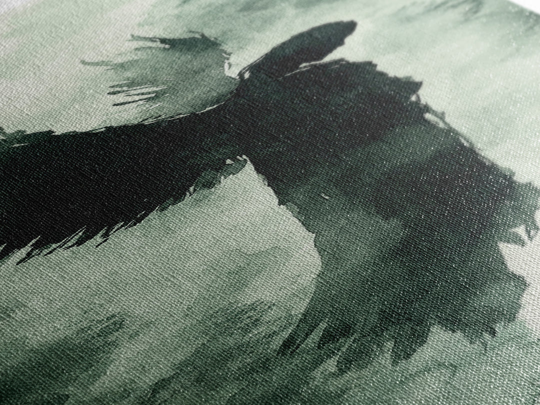 Dark Angel Silhouette Canvas Print Angel Art Prints Dark Angels Wall Art Moody Art Gothic Living Room Art Vertical Wall Decor