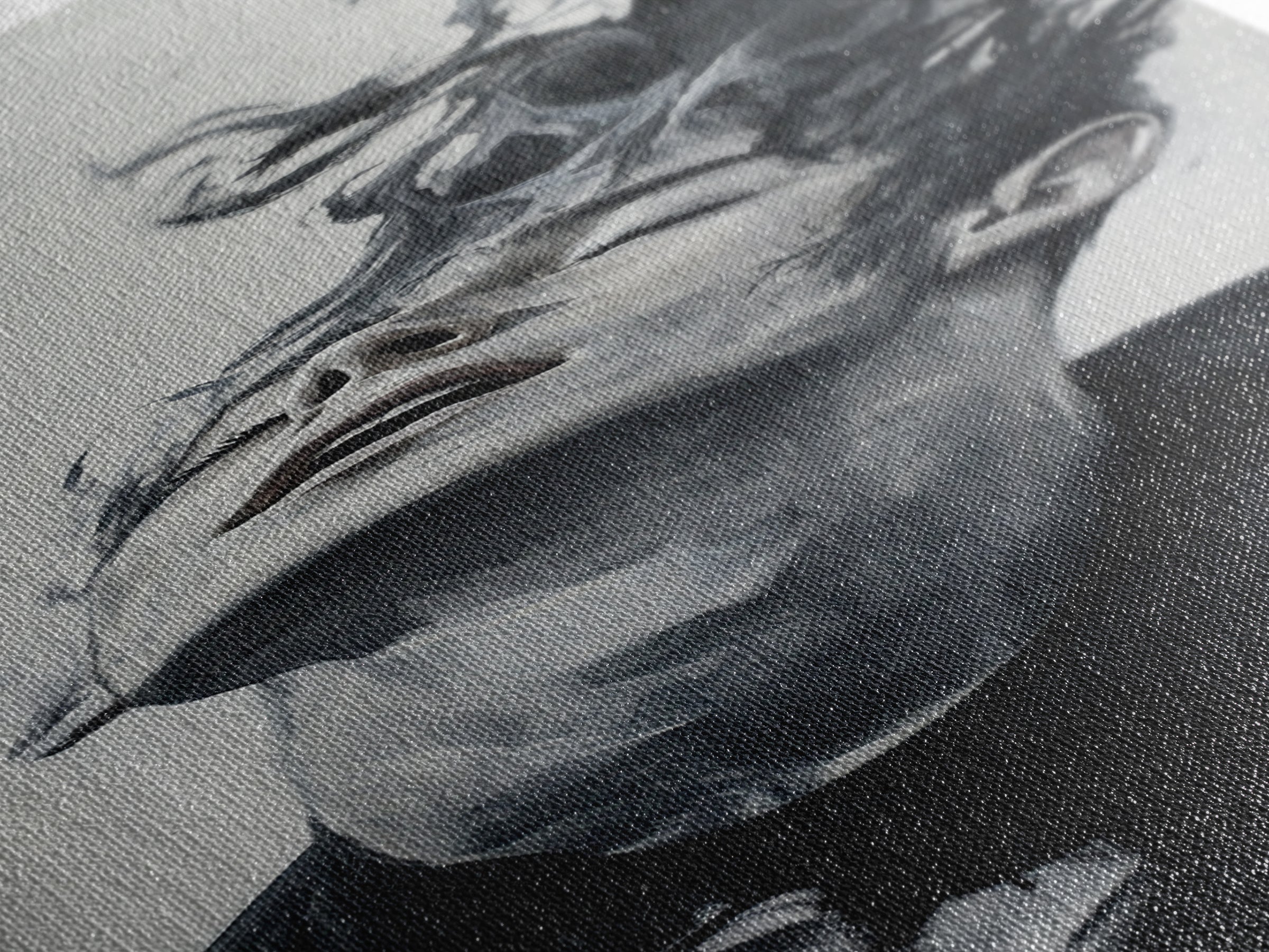 Dark Smoke Wall Art Framed Canvas Print Gothic Fantasy Decor Moody Painting Vertical Art Gift Idea Gothic Art Print