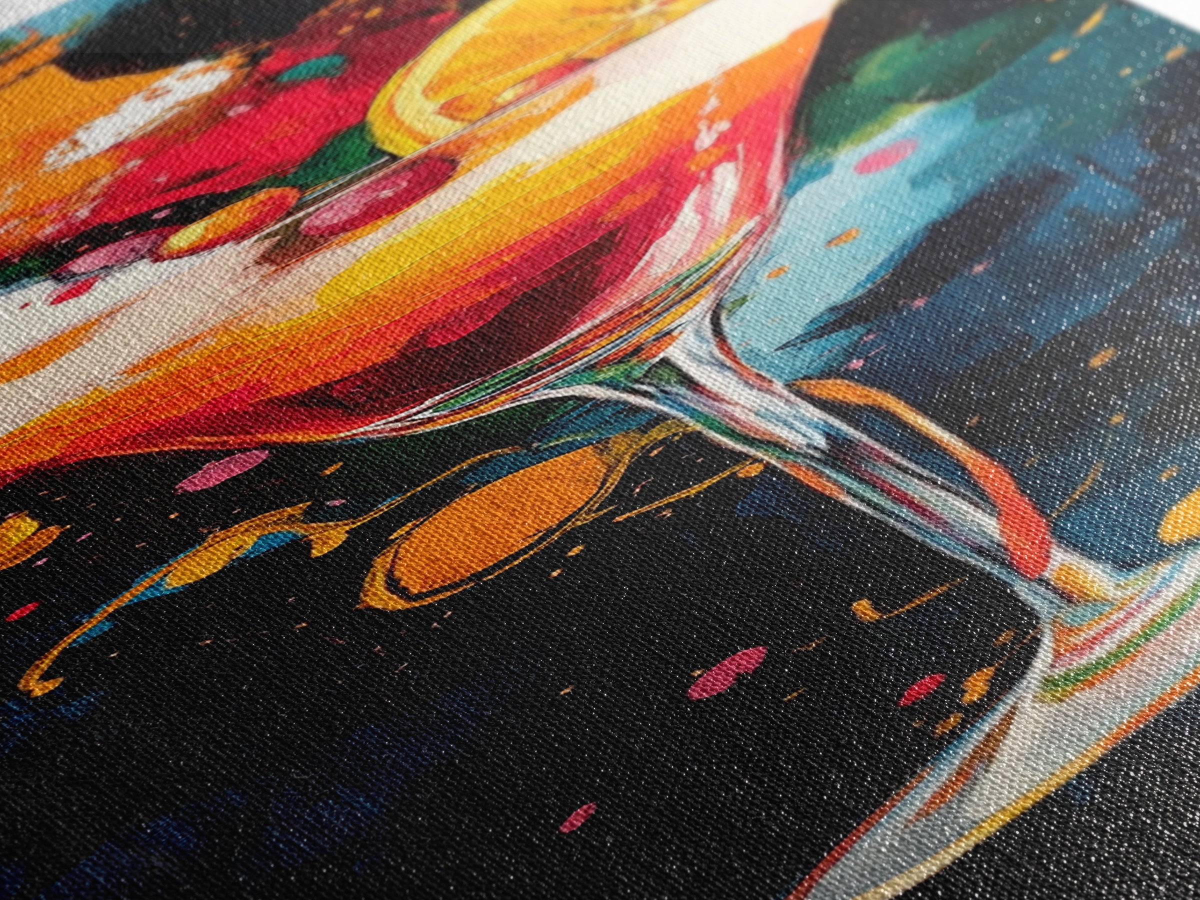 Abstract Martini Art Framed Canvas Print | Espresso Martini Wall Art | Cocktail Art | Kitchen Decor | Whimsical Art | Vertical Wall Art