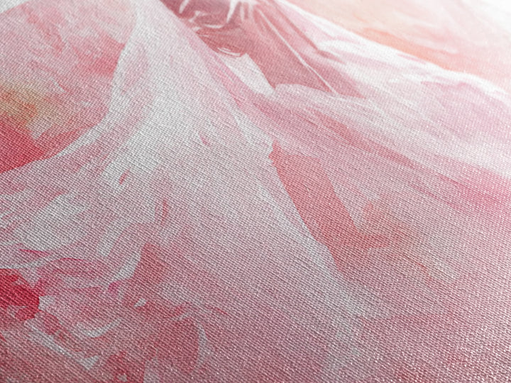 Delicate Veiled Woman Canvas Print Light Pink Wall Art Feminine Minimalist Art Bedroom Decor Above Bed Boho Art Gift Idea