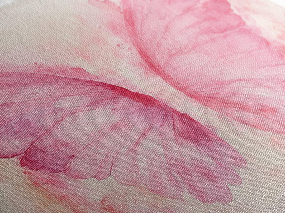 Angel Wings Canvas Print Whimsical Art Light Pink Wall Art Angel Art Prints Bedroom Decor Above Bed Wall Art Gift Idea