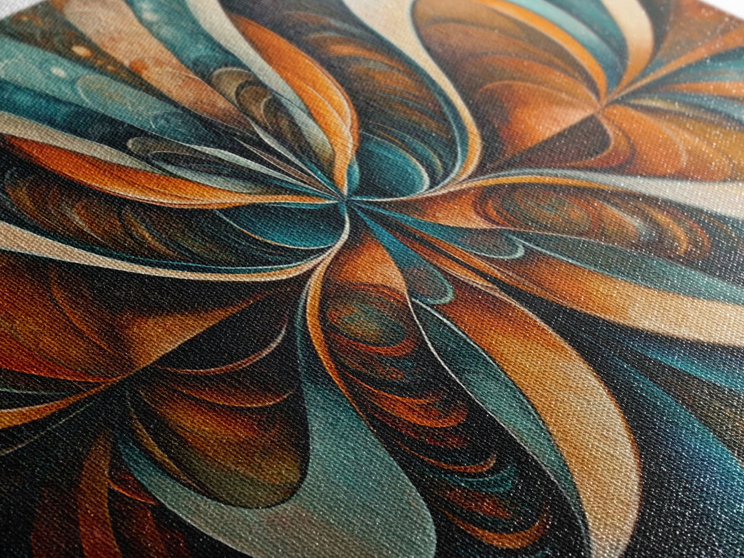 Butterfly Abstract Framed Canvas Print, Geometric Wall Art Moody Modern Decor, Sacred Geometry Artwork Idea Horizontal Living Room Design