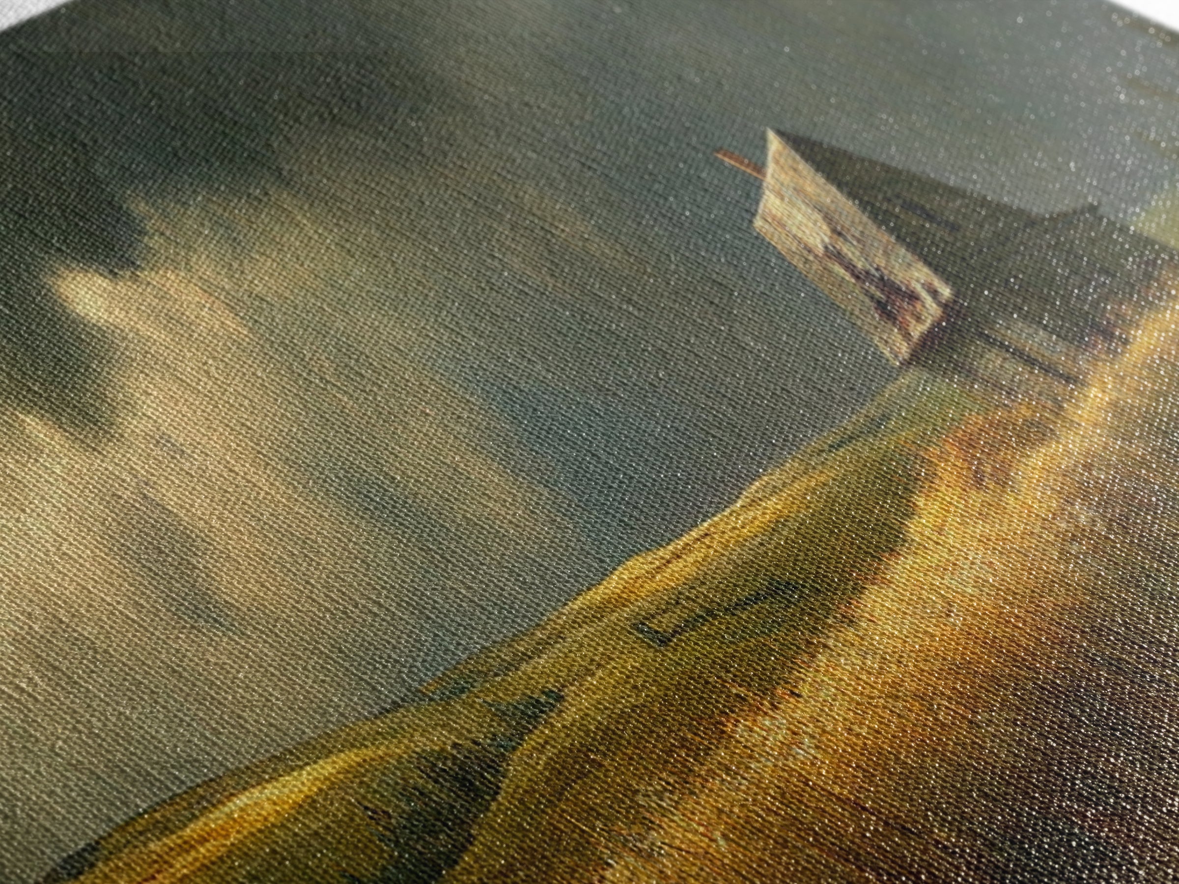 Abandoned Farmhouse Framed Canvas Print Rustic Landscape Art Smoky Mountain Painting Extra Wide Living Room Wall Autumn Decor