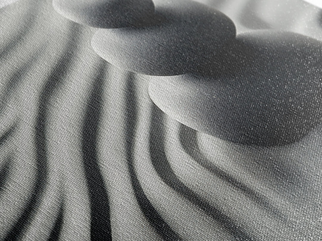 Coastal Harmony Framed Canvas Print Tranquil Pebbles Zen Reflection Nautical Decor Above Couch Living Room Wall Art