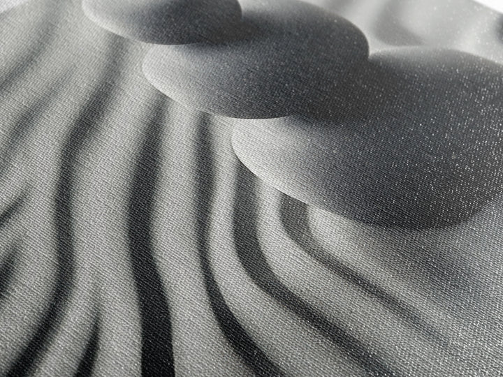 Coastal Harmony Framed Canvas Print Tranquil Pebbles Zen Reflection Nautical Decor Above Couch Living Room Wall Art