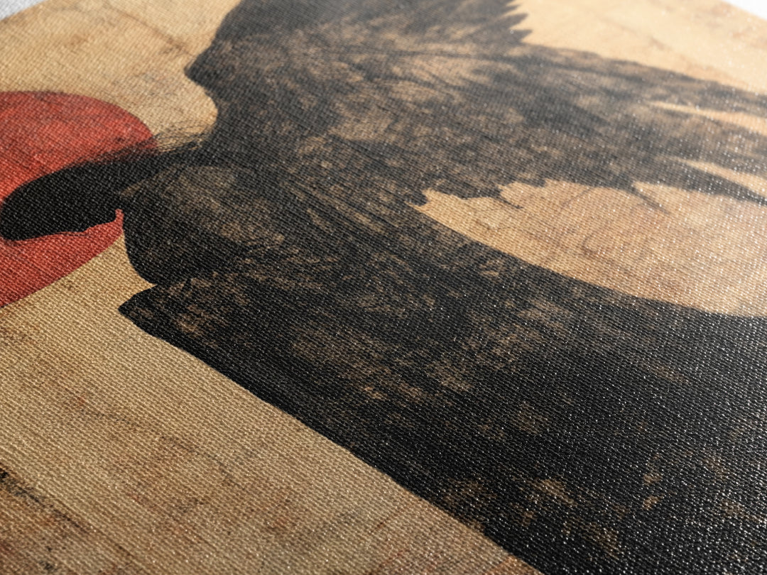 Dark Angel Silhouette Canvas Print Gothic Angel Art Prints Moody Abstract Artwork Dark Romance Wall Art Unique Gift Idea