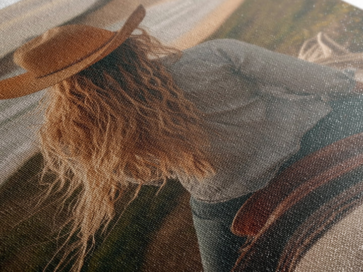 Coastal Cowgirl Riding Canvas Print Horse and Ocean Landscape Art Rustic Decor Western Inspired Framed Art Bedroom Living Room Gift