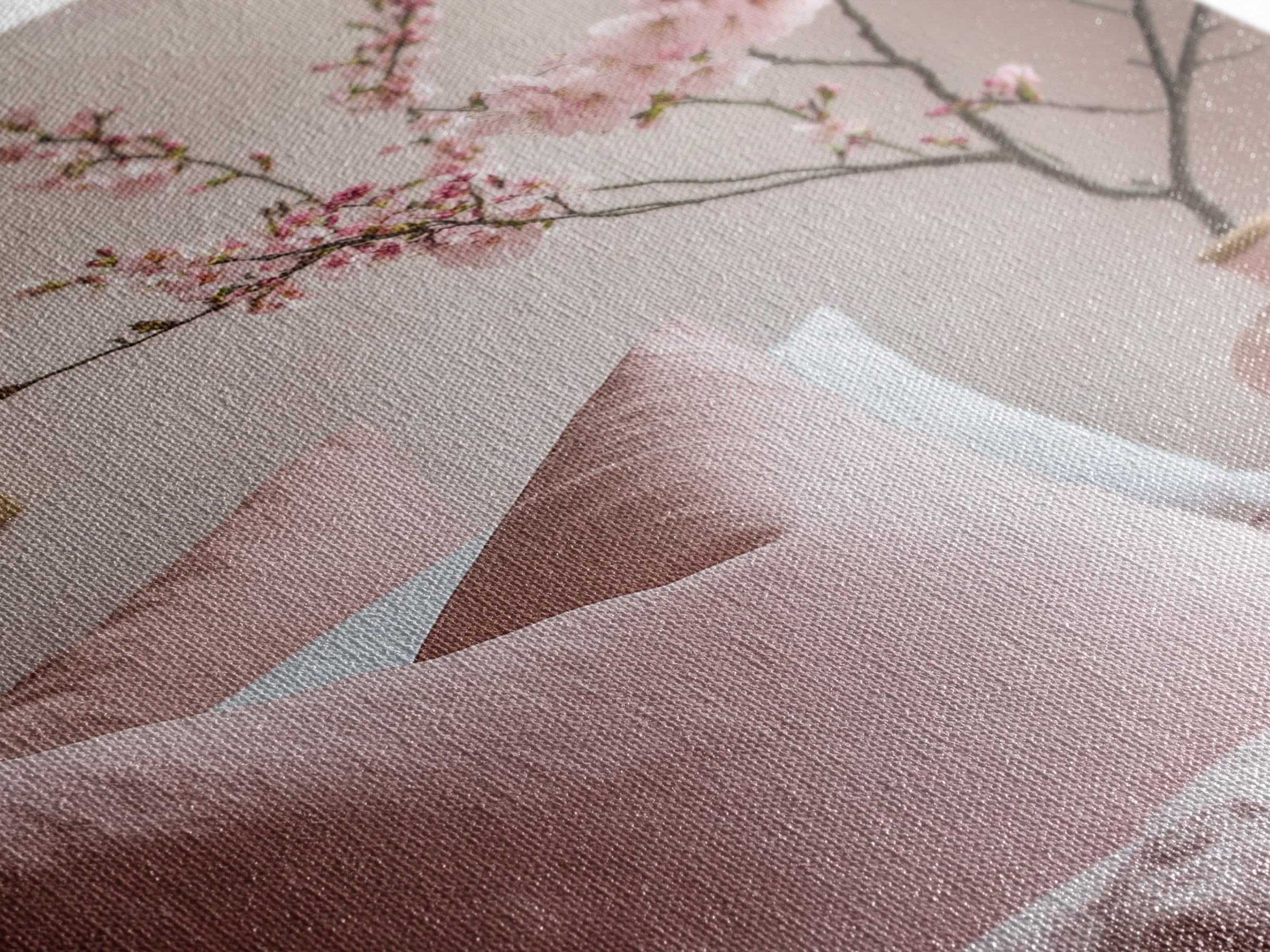 Cherry Blossom Bedroom Canvas Print Light Pink Wall Art Feminine Cozy Decor Floral Home Bedroom Accent Japanese Inspired Artwork