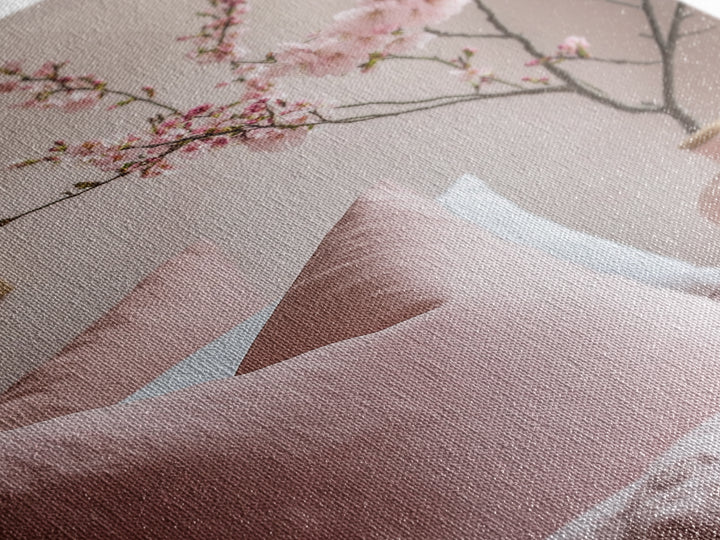 Cherry Blossom Bedroom Canvas Print Light Pink Wall Art Feminine Cozy Decor Floral Home Bedroom Accent Japanese Inspired Artwork