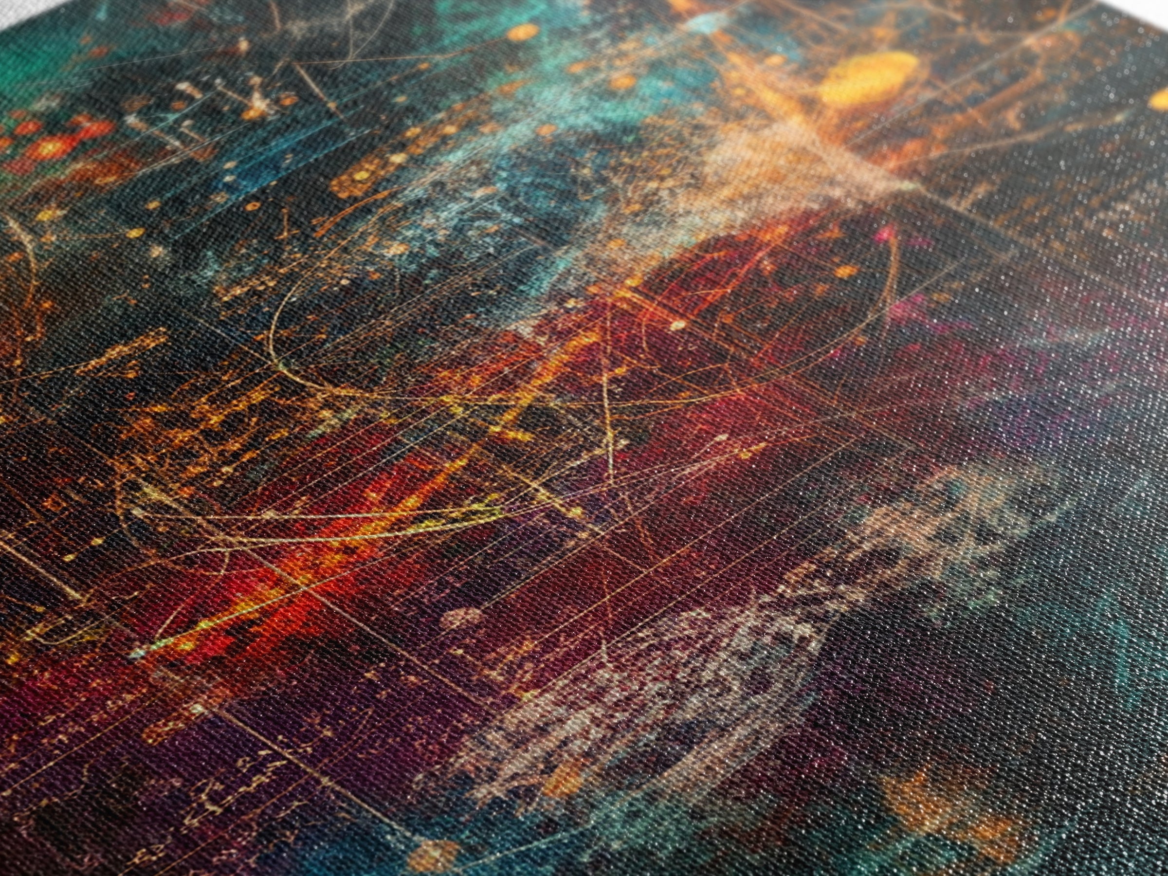 Cosmic Science Canvas Print Abstract Scientific Artwork Universe Wall Art Therapy Art Modern Space Decor Astronomy Lover Gift