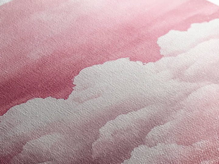 Dreamy Pink Clouds Canvas Print Light and Airy Minimalist Art Above Bed Wall Art Guest Room Decor Rustic Aesthetic Fall Accent Gift