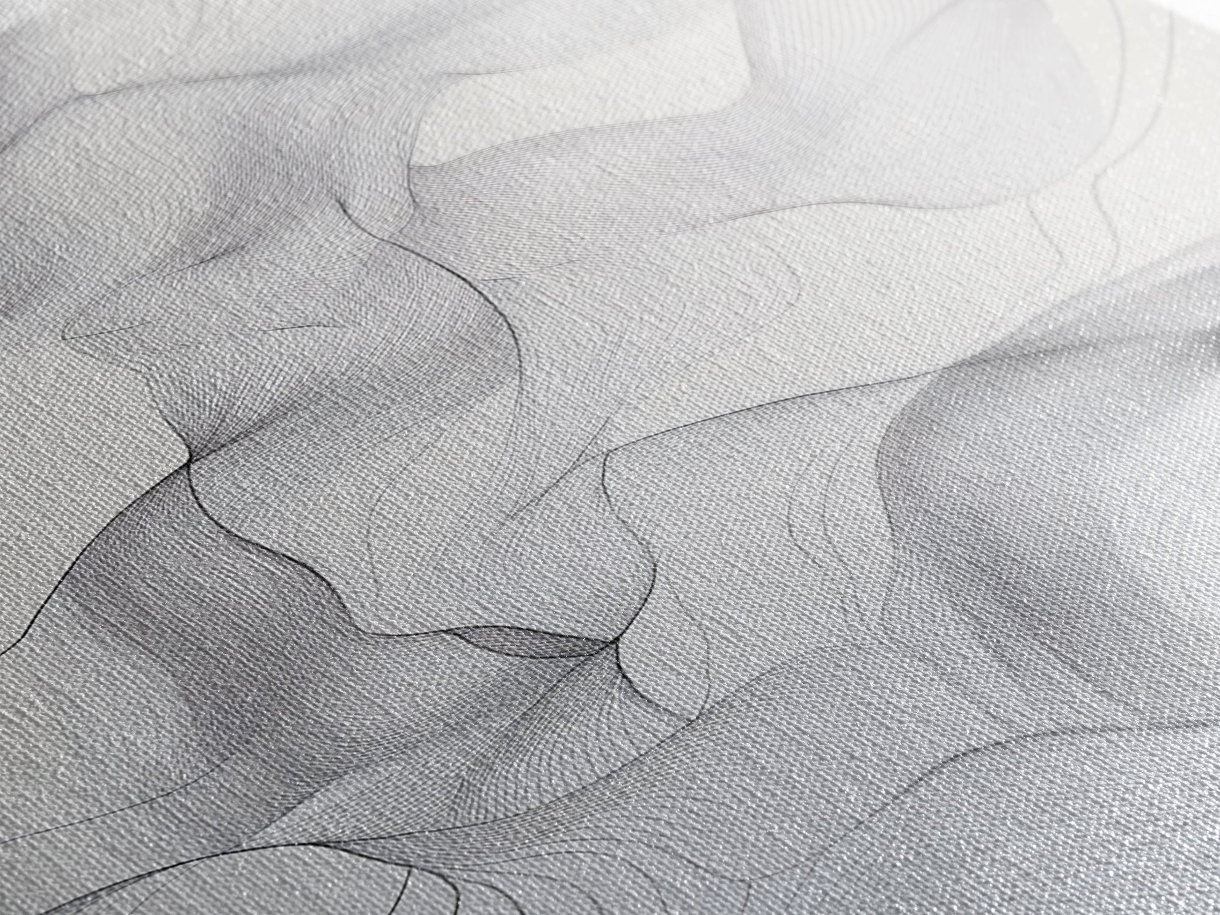 Black White Line Art Canvas Print Minimalist Geometric Wall Decor Modern Zen Artwork Above Couch Gift Idea Stylish Home Accent