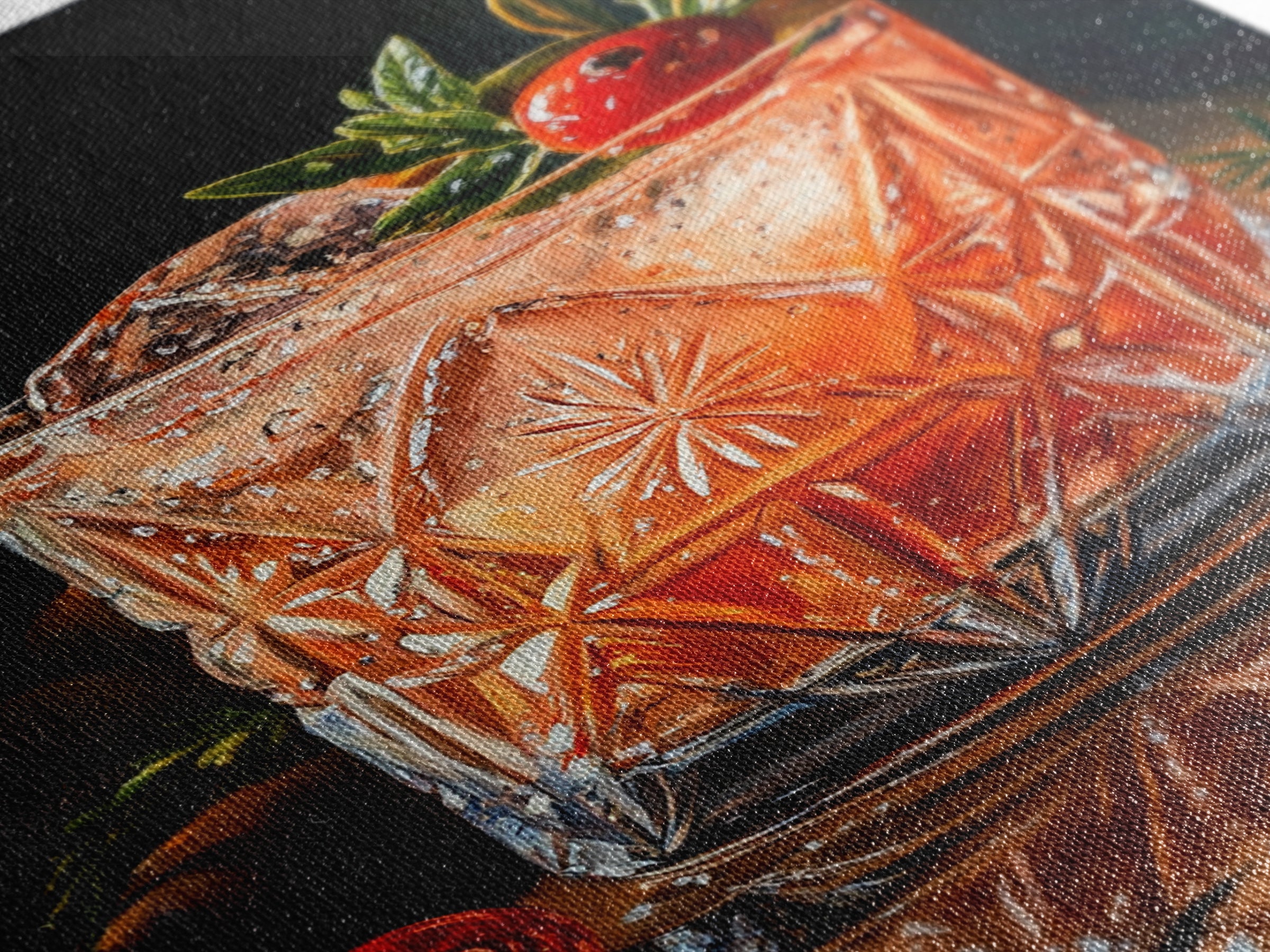 Cranberry Cocktail Canvas Print | Food Review Kitchen Art | Espresso Martini Wall Art | Rustic Kitchen Bar Decor Gift Idea Artwork