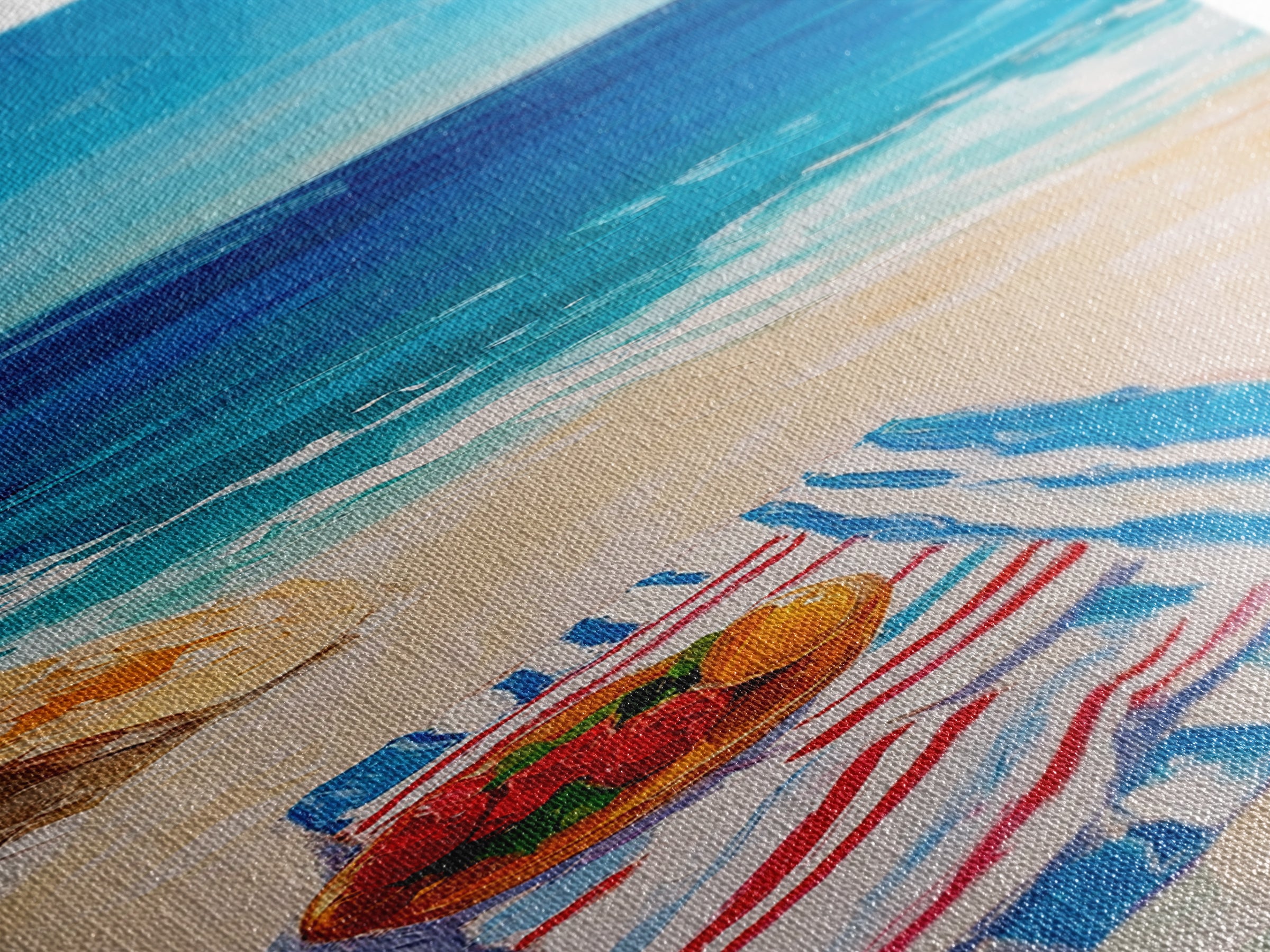 Seaside Picnic, Summer Vibes, Coastal Painting, Nautical Decor, Beach House Art, Food Review Kitchen Art, Framed Canvas Print