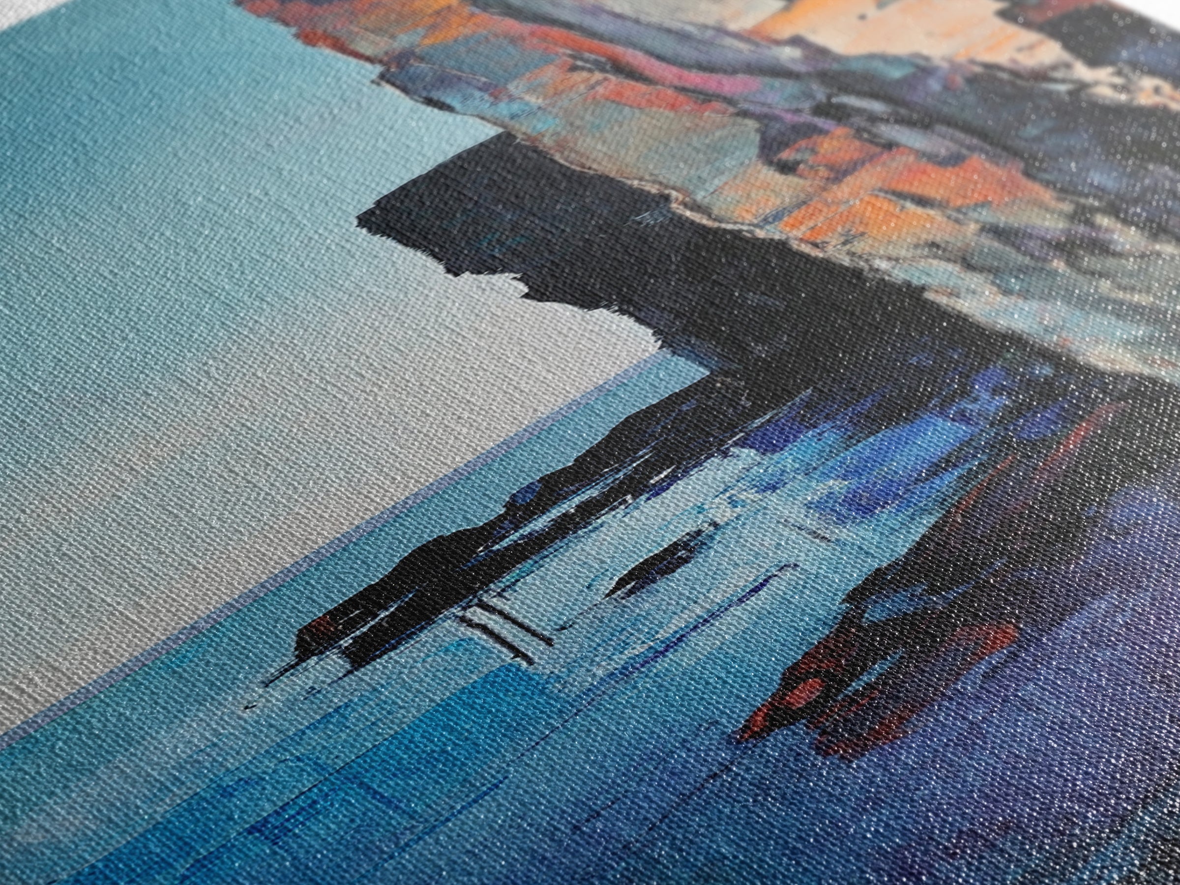 Cliffside, Ocean Horizon, Ireland Painting, Coastal Wall Art, Landscape Painting, Nautical Decor, Framed Canvas Print, Living Room Art