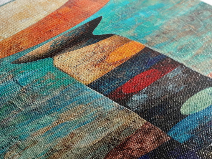 Abstract Moon, geometric wall art, wabi sabi art, sacred geometry wall art, zen wall art, abstract decor, modern painting