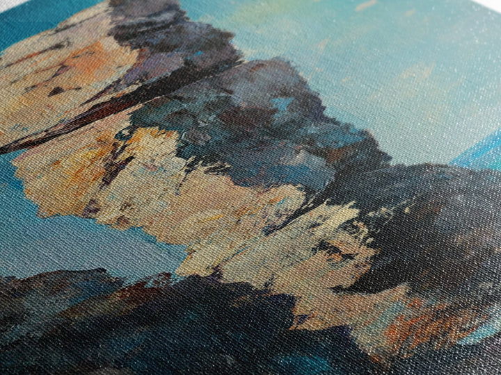 Coastal Rock, painting morro bay, nautical painting, framed canvas print, rustic decor, coastal wall art, above sofa art